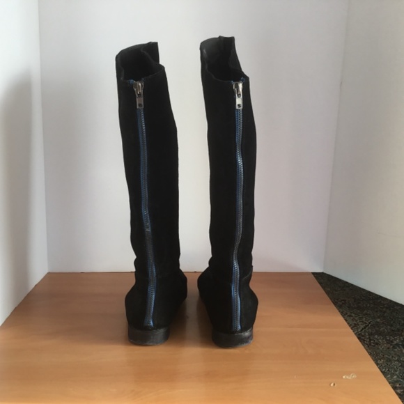 K&M Black Tall Faux Suede Boots 9 - Picture 2 of 8